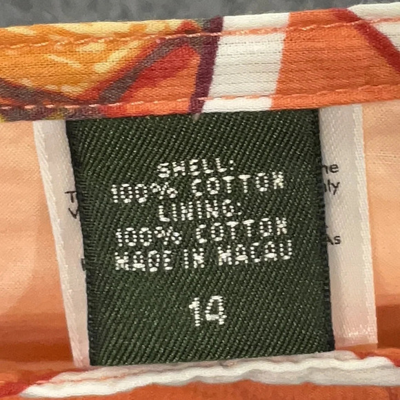 Vintage Eddie Bauer Travel PostCard Tropical Hawaii Italy Swing Skirt Size 14 - Picture 5 of 6